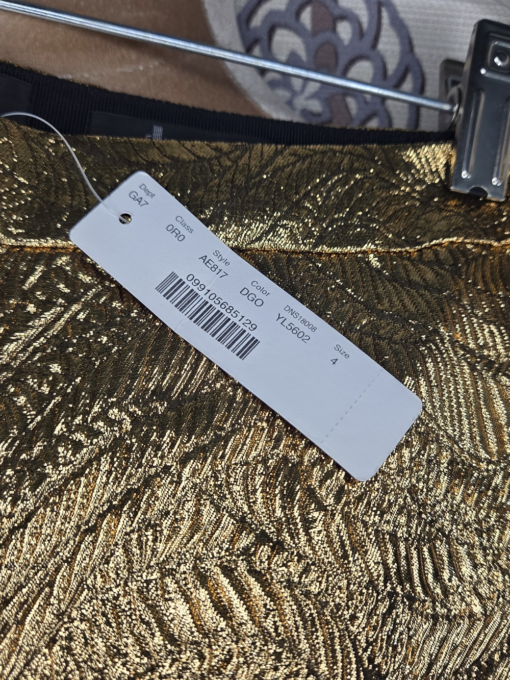 J.Crew Collection Gold Metallic Pants Size 4 - Picture 3 of 4